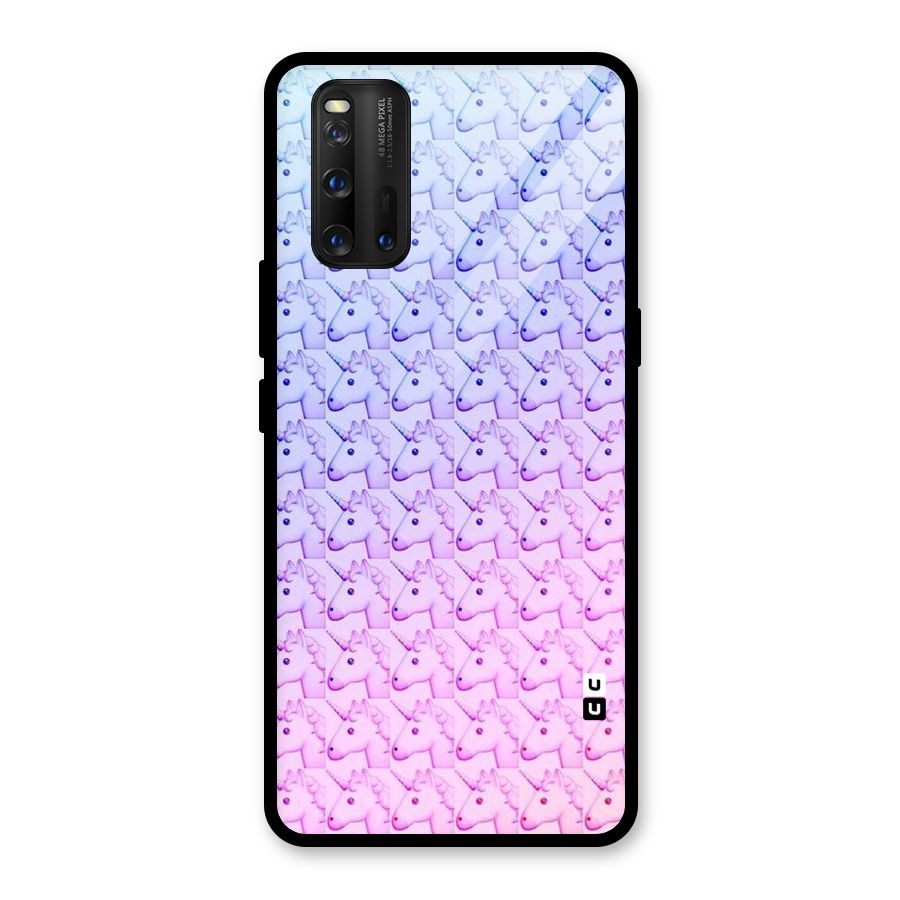 Unicorn Shade Glass Back Case for Vivo iQOO 3