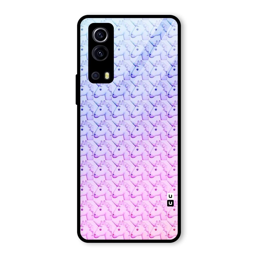 Unicorn Shade Glass Back Case for Vivo iQOO Z3