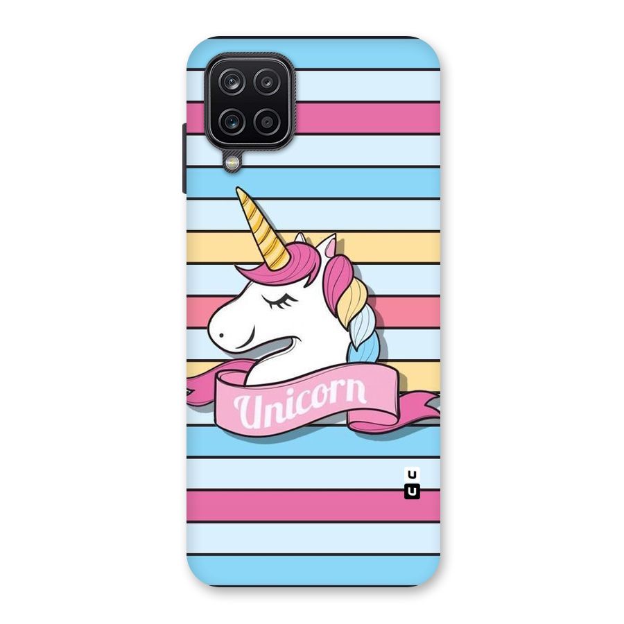 Unicorn Stripes Back Case for Galaxy A12