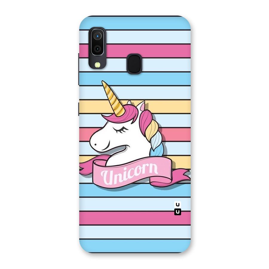Unicorn Stripes Back Case for Galaxy A20