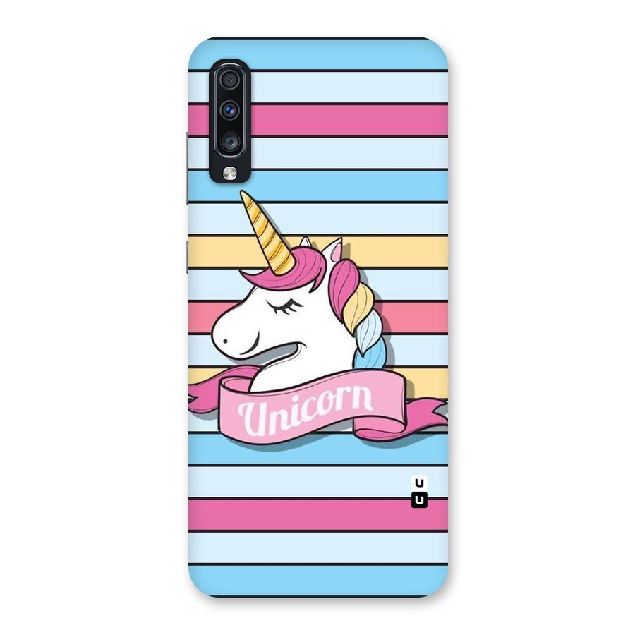 Unicorn Stripes Back Case for Galaxy A70s