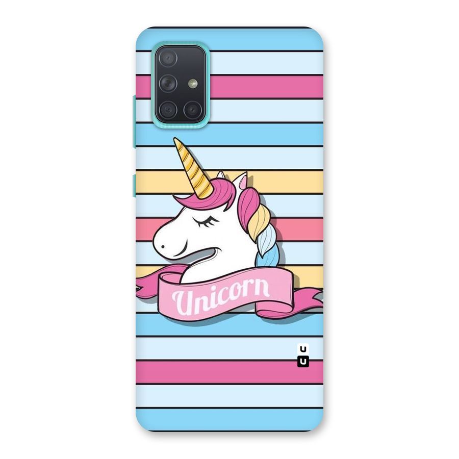 Unicorn Stripes Back Case for Galaxy A71