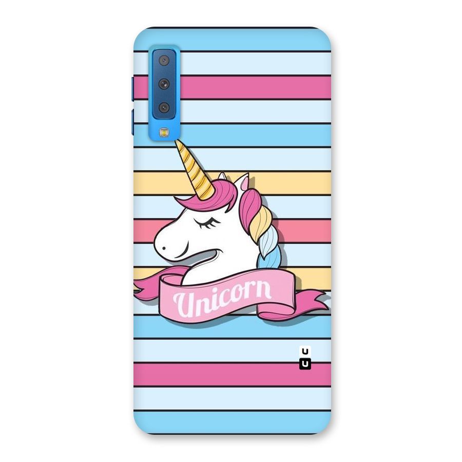 Unicorn Stripes Back Case for Galaxy A7 (2018)