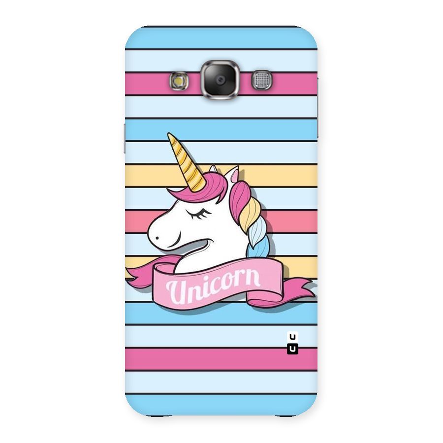 Unicorn Stripes Back Case for Galaxy E7