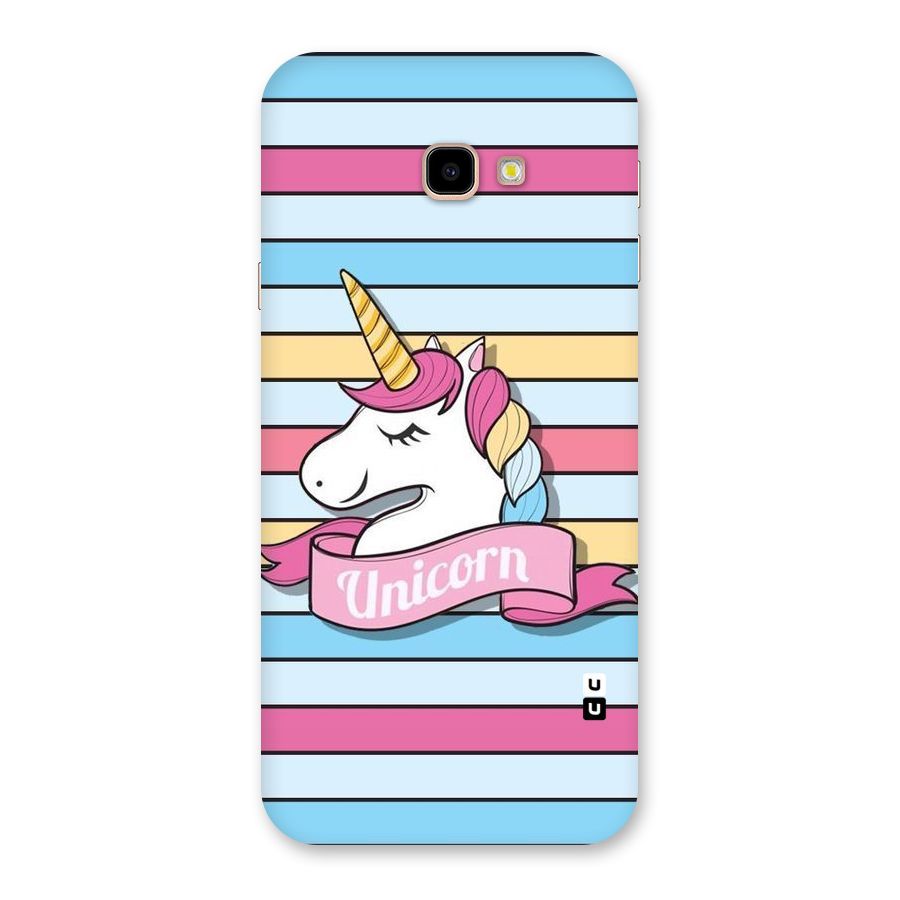 Unicorn Stripes Back Case for Galaxy J4 Plus