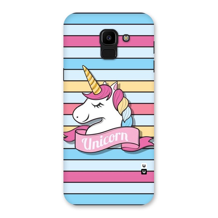 Unicorn Stripes Back Case for Galaxy J6