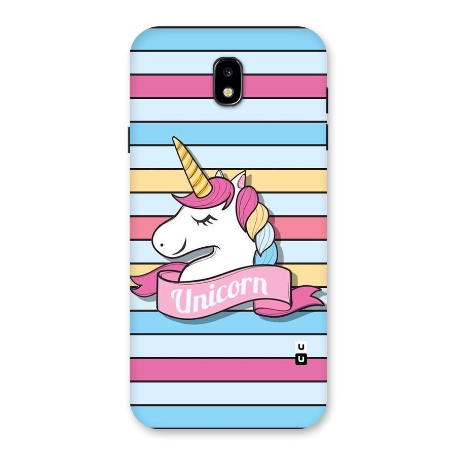 Unicorn Stripes Back Case for Galaxy J7 Pro