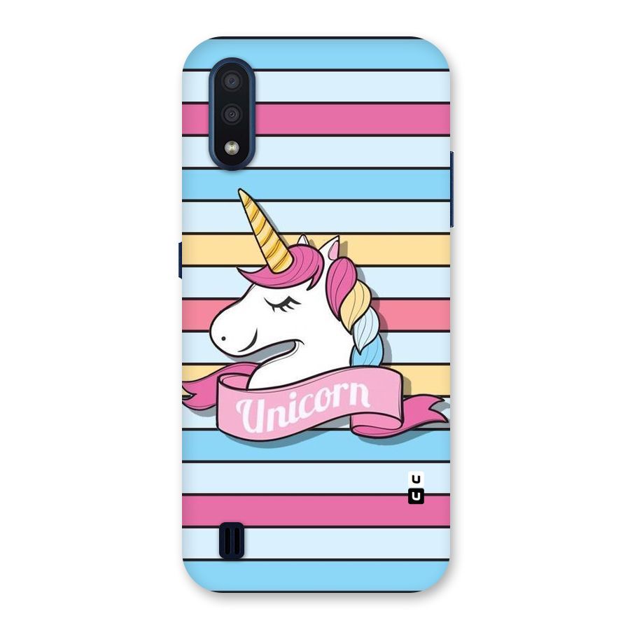 Unicorn Stripes Back Case for Galaxy M01