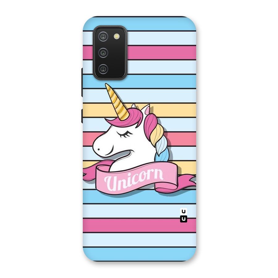 Unicorn Stripes Back Case for Galaxy M02s