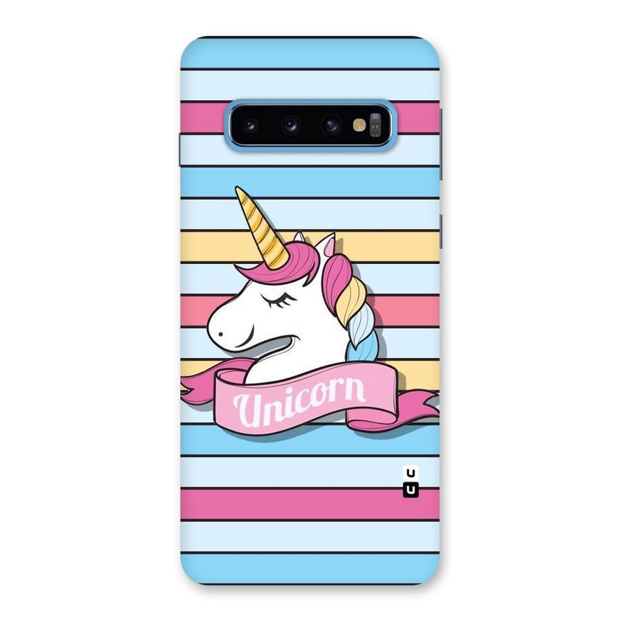 Unicorn Stripes Back Case for Galaxy S10
