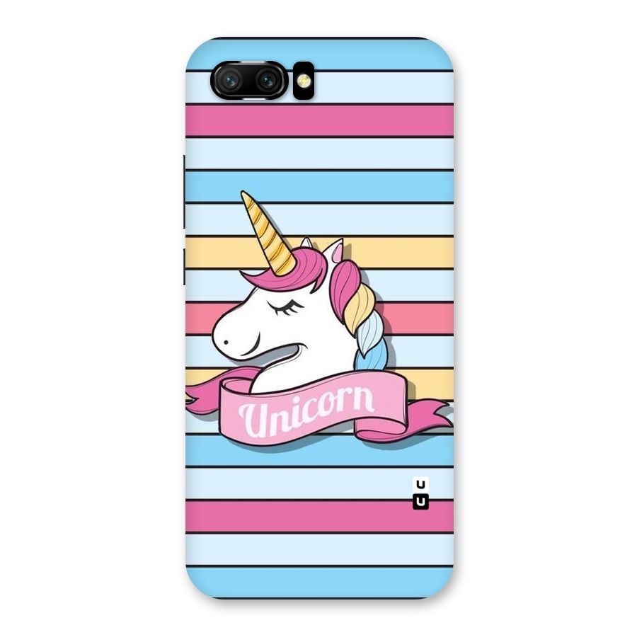 Unicorn Stripes Back Case for Honor 10