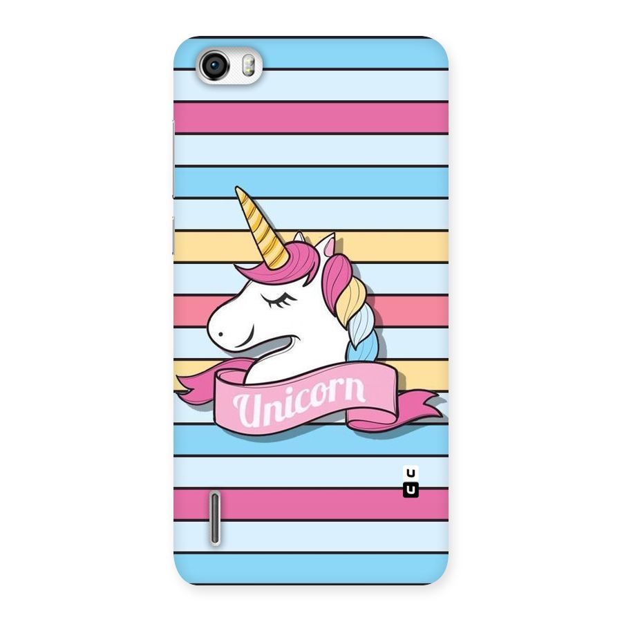 Unicorn Stripes Back Case for Honor 6