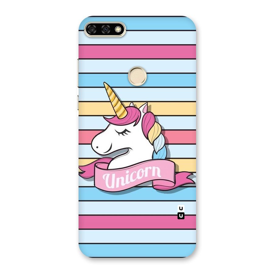 Unicorn Stripes Back Case for Honor 7A