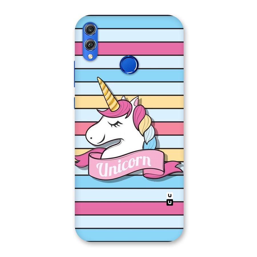 Unicorn Stripes Back Case for Honor 8X
