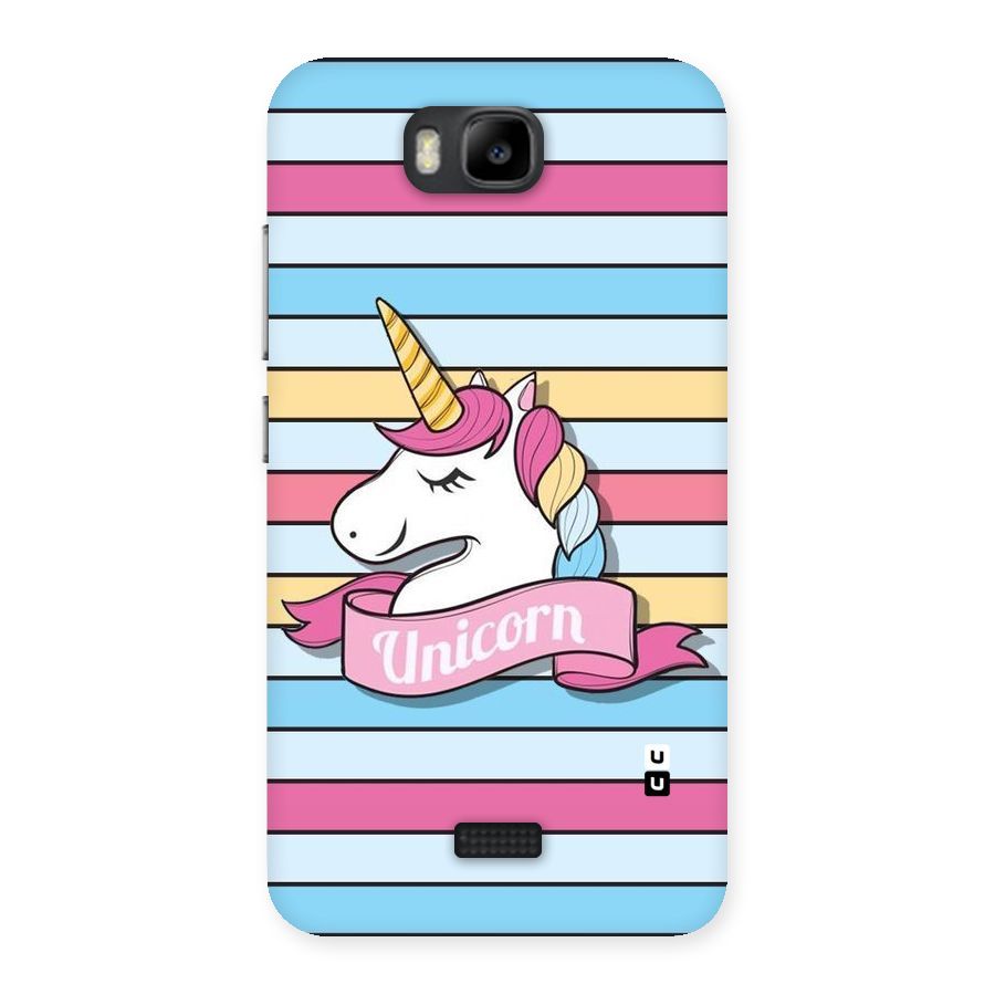 Unicorn Stripes Back Case for Honor Bee