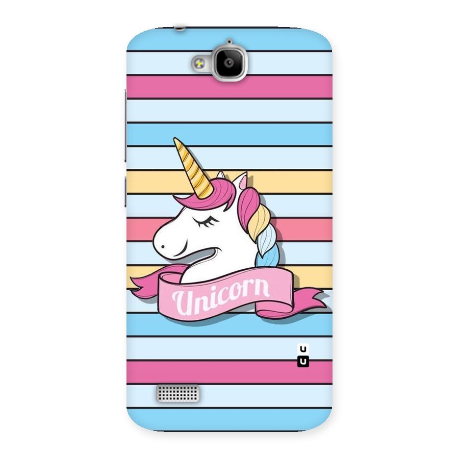 Unicorn Stripes Back Case for Honor Holly
