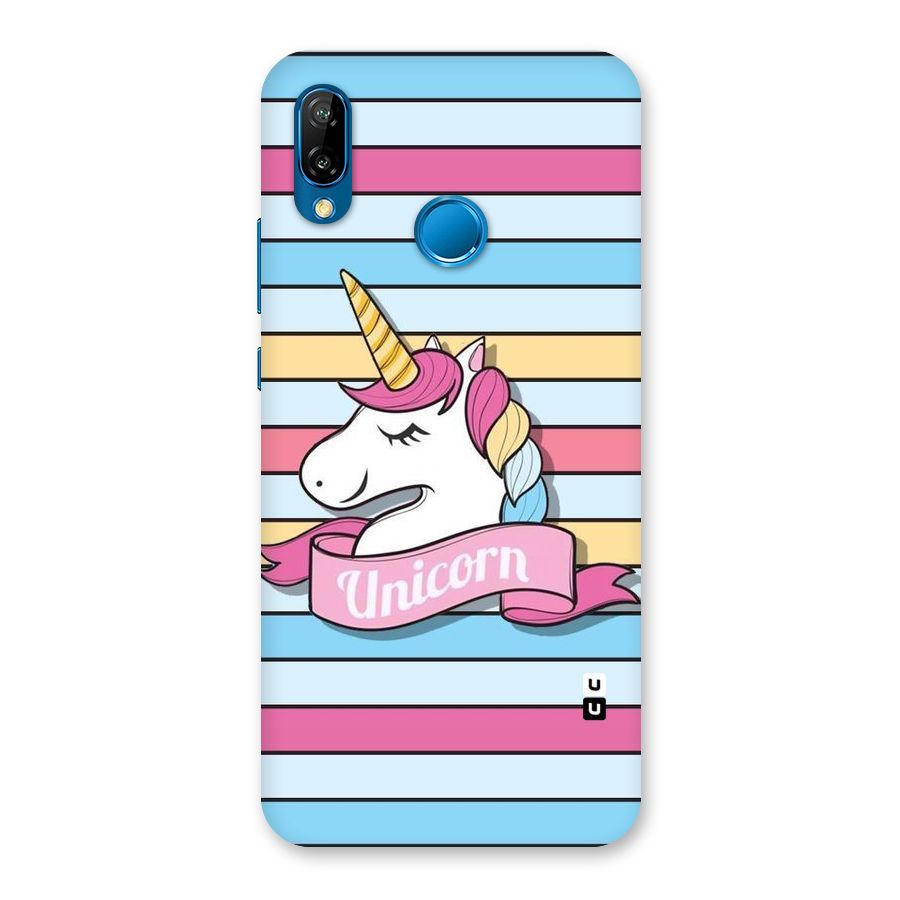 Unicorn Stripes Back Case for Huawei P20 Lite
