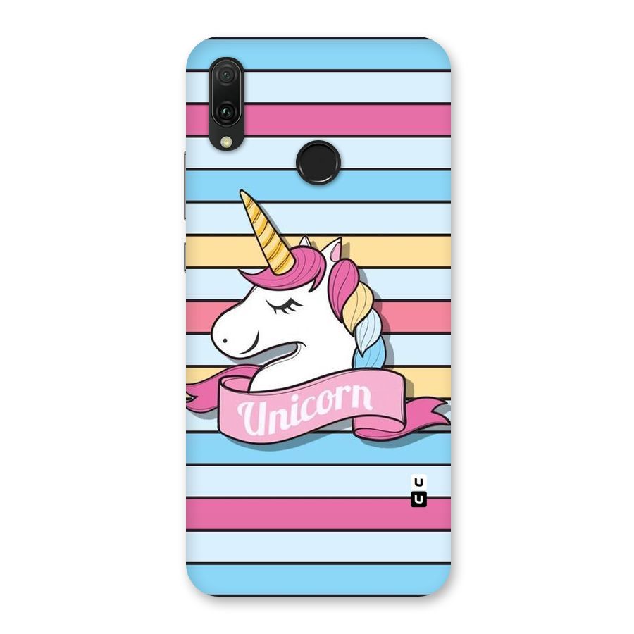 Unicorn Stripes Back Case for Huawei Y9 (2019)