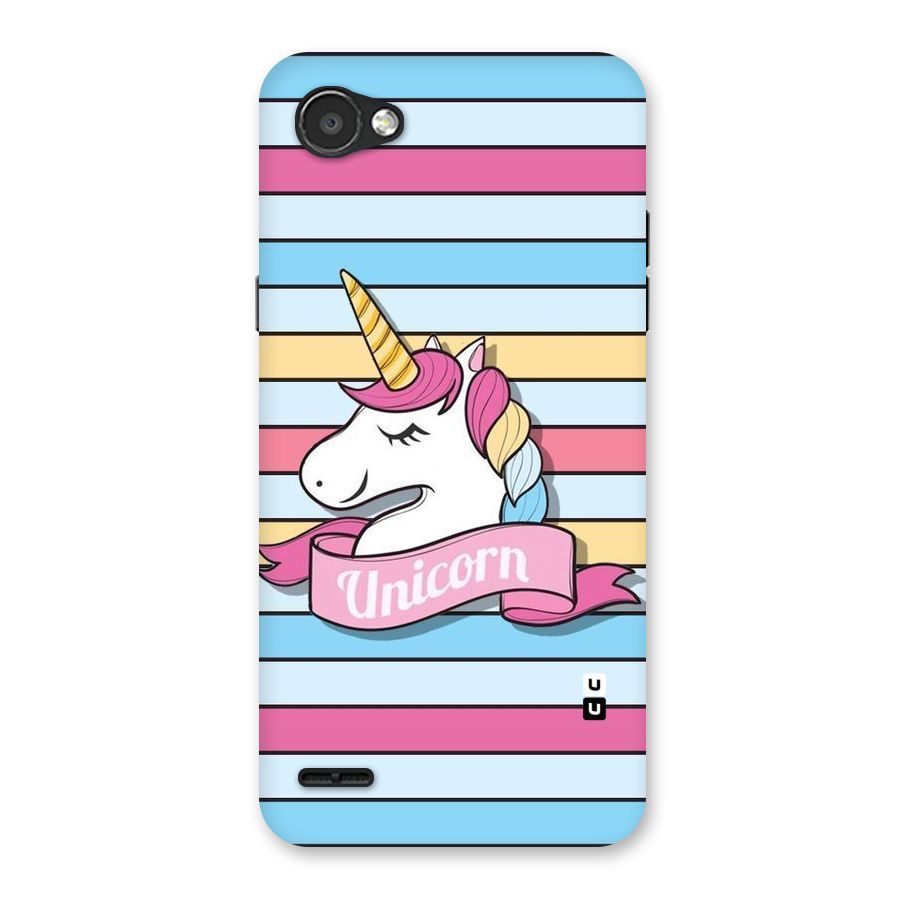 Unicorn Stripes Back Case for LG Q6