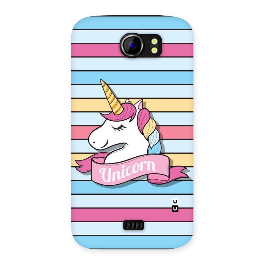 Unicorn Stripes Back Case for Micromax Canvas 2 A110