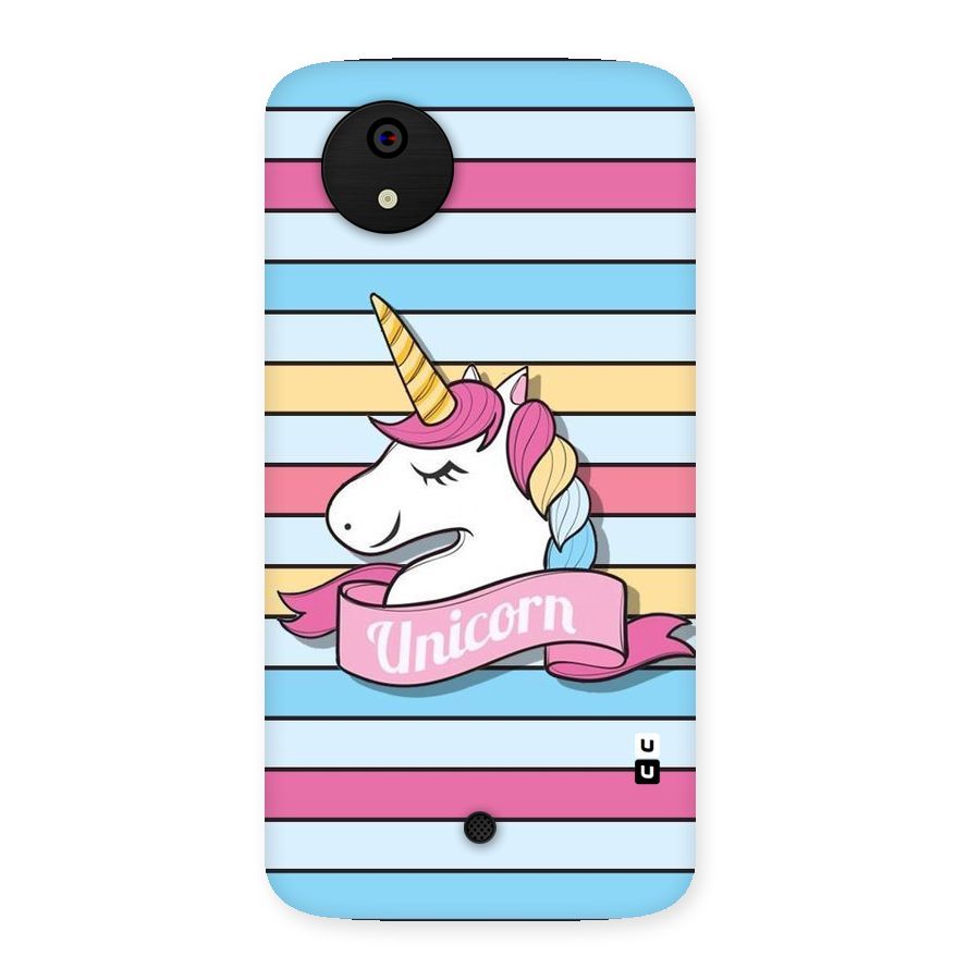 Unicorn Stripes Back Case for Micromax Canvas A1