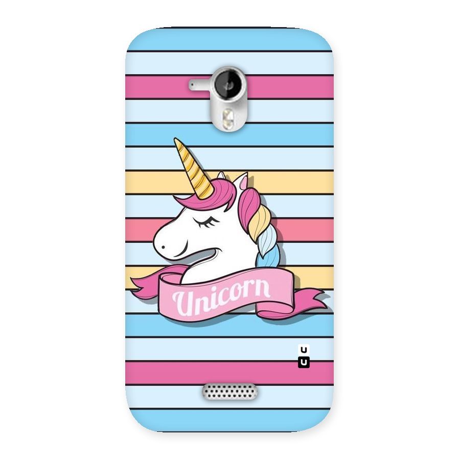 Unicorn Stripes Back Case for Micromax Canvas HD A116