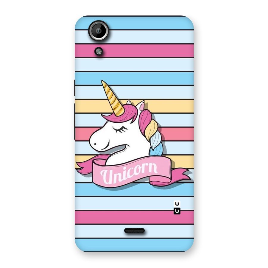 Unicorn Stripes Back Case for Micromax Canvas Selfie Lens Q345