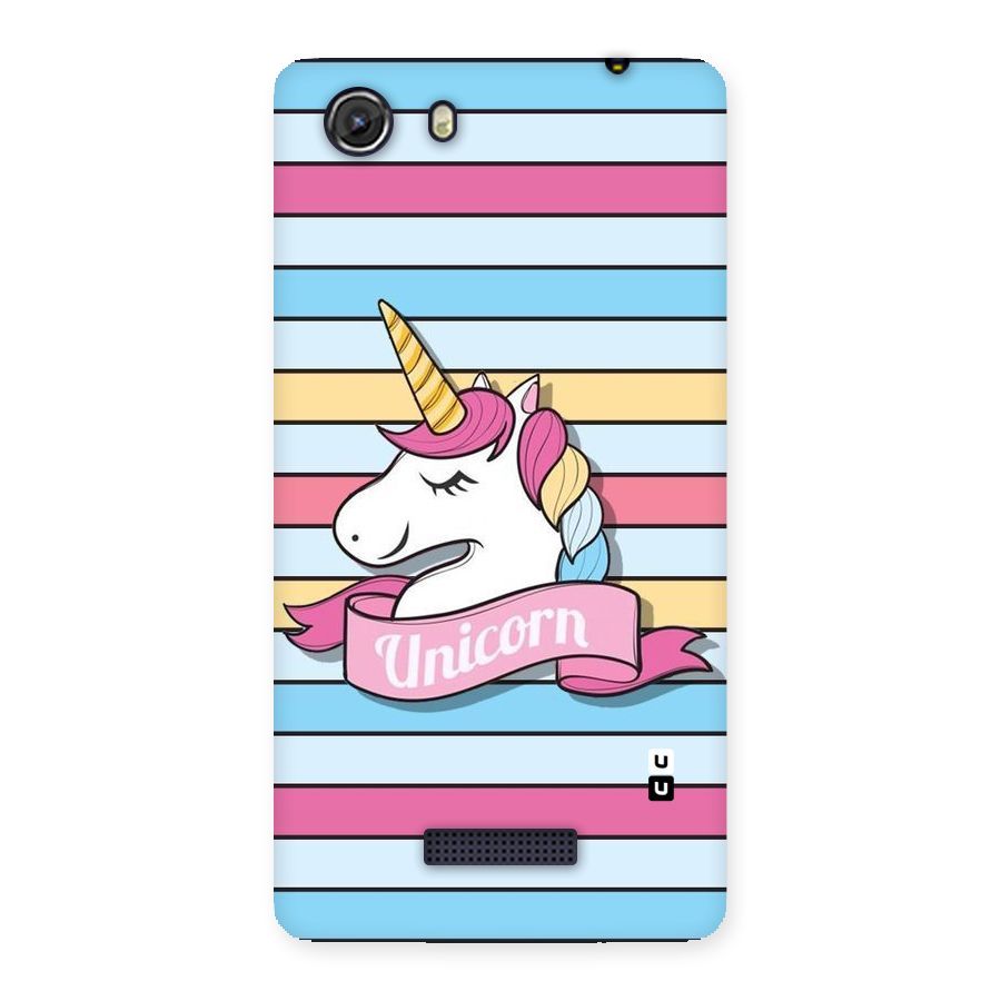 Unicorn Stripes Back Case for Micromax Unite 3