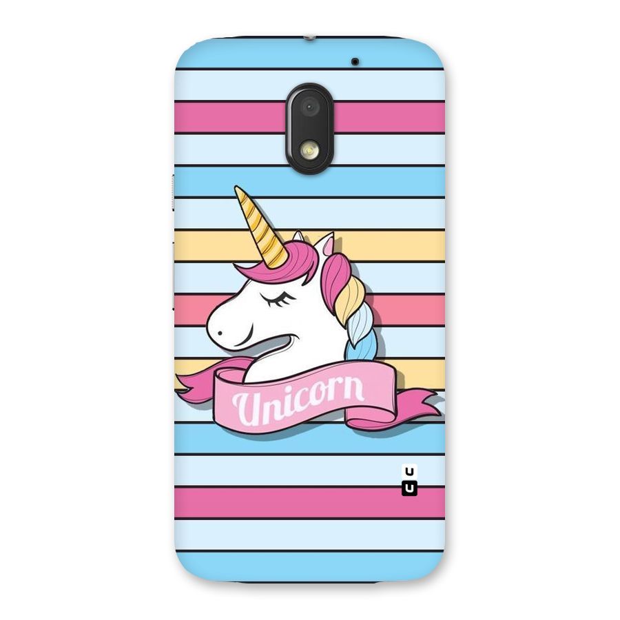 Unicorn Stripes Back Case for Moto E3 Power