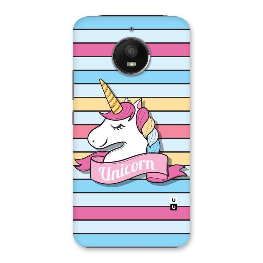Unicorn Stripes Back Case for Moto E4 Plus