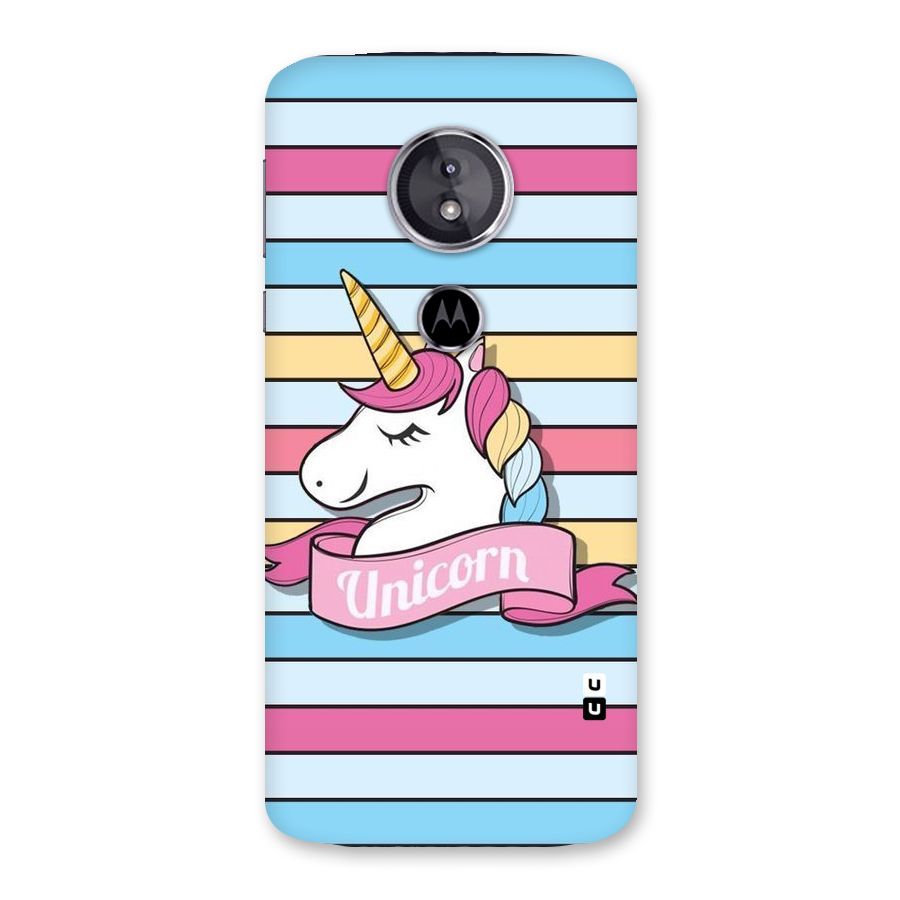 Unicorn Stripes Back Case for Moto E5