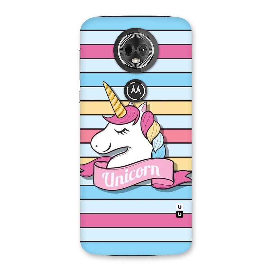 Unicorn Stripes Back Case for Moto E5 Plus