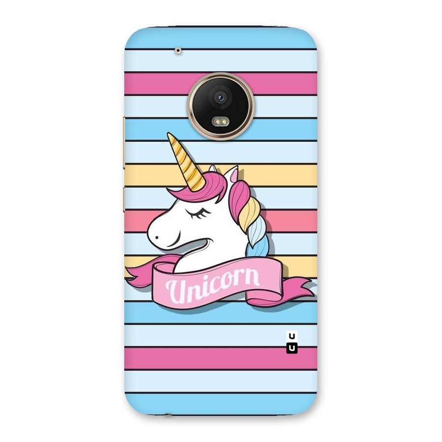 Unicorn Stripes Back Case for Moto G5 Plus
