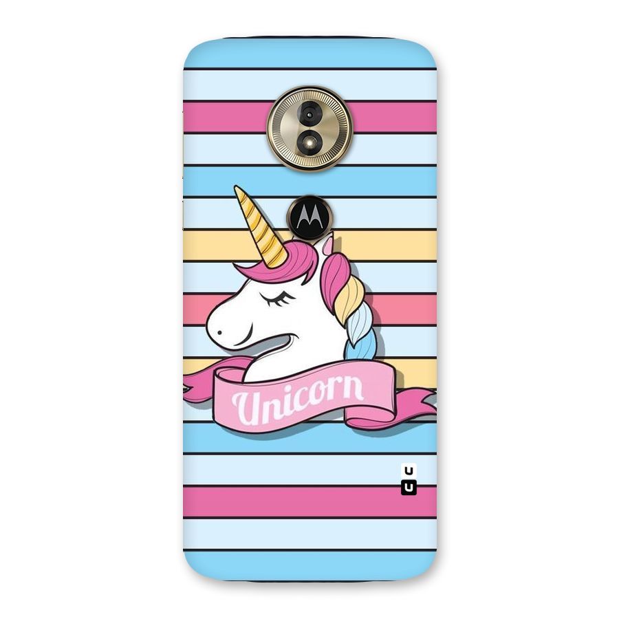 Unicorn Stripes Back Case for Moto G6 Play