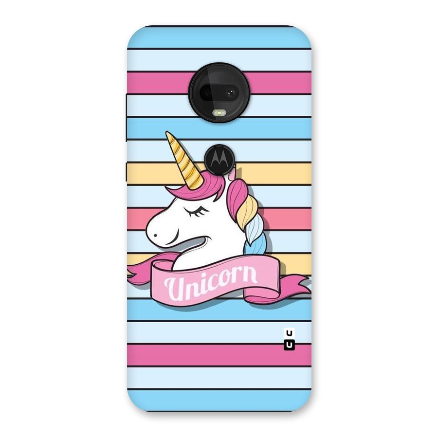 Unicorn Stripes Back Case for Moto G7