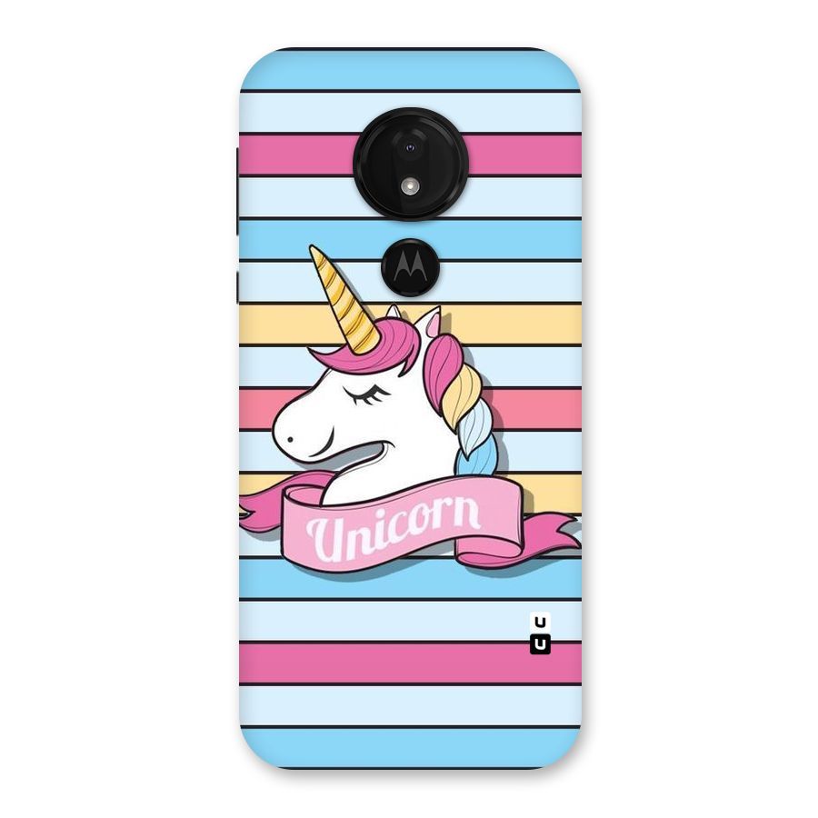 Unicorn Stripes Back Case for Moto G7 Power