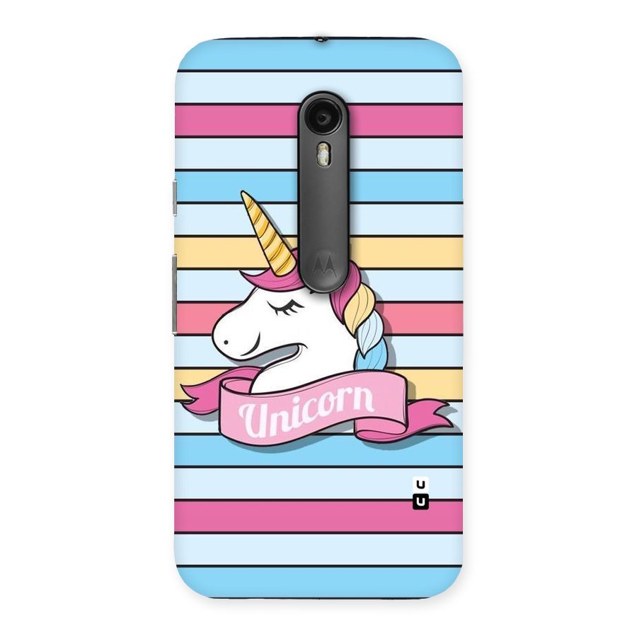 Unicorn Stripes Back Case for Moto G Turbo