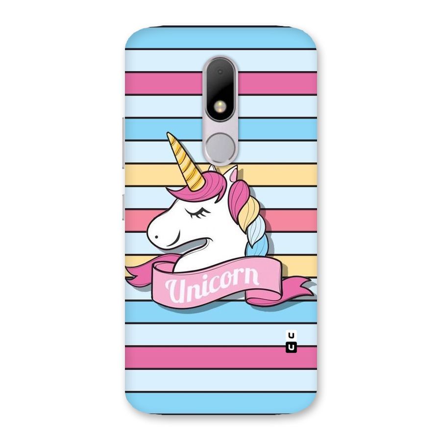 Unicorn Stripes Back Case for Moto M