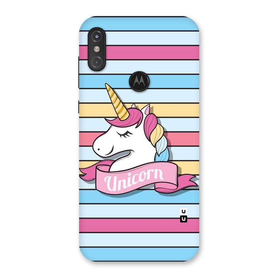 Unicorn Stripes Back Case for Motorola One Power