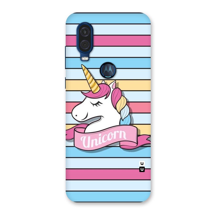 Unicorn Stripes Back Case for Motorola One Vision