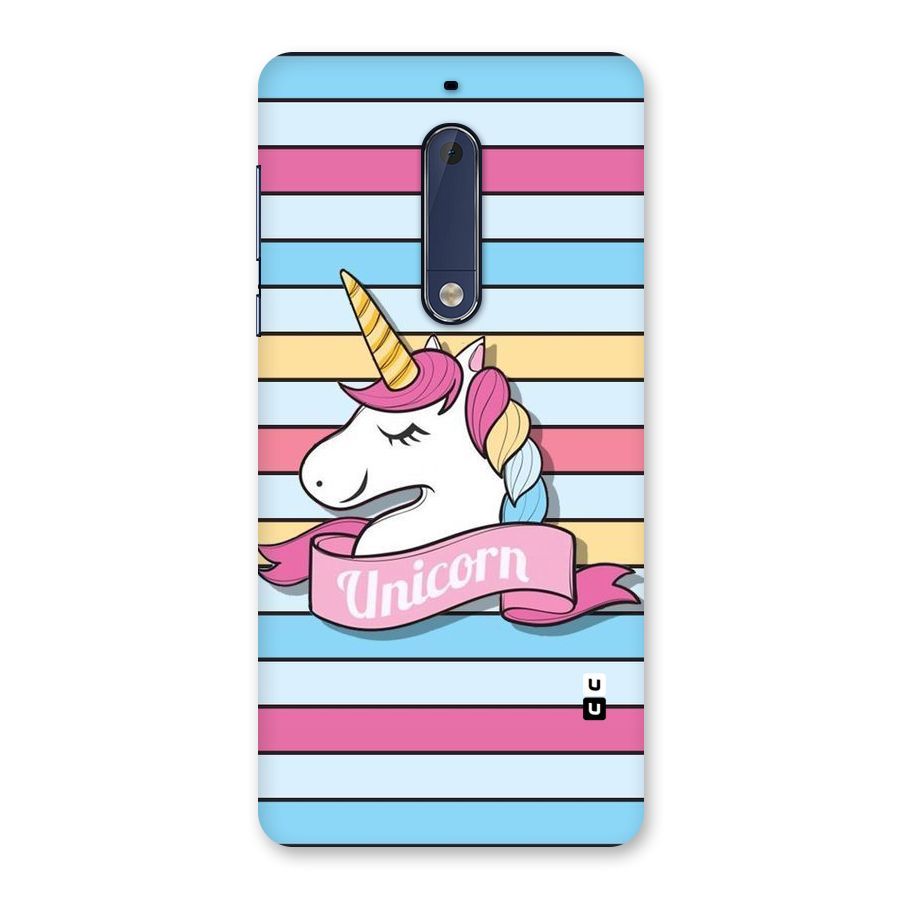 Unicorn Stripes Back Case for Nokia 5