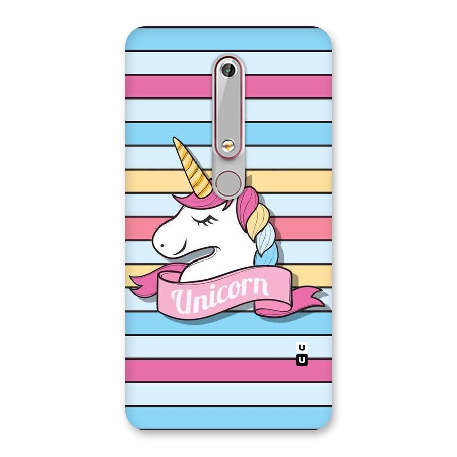 Unicorn Stripes Back Case for Nokia 6.1
