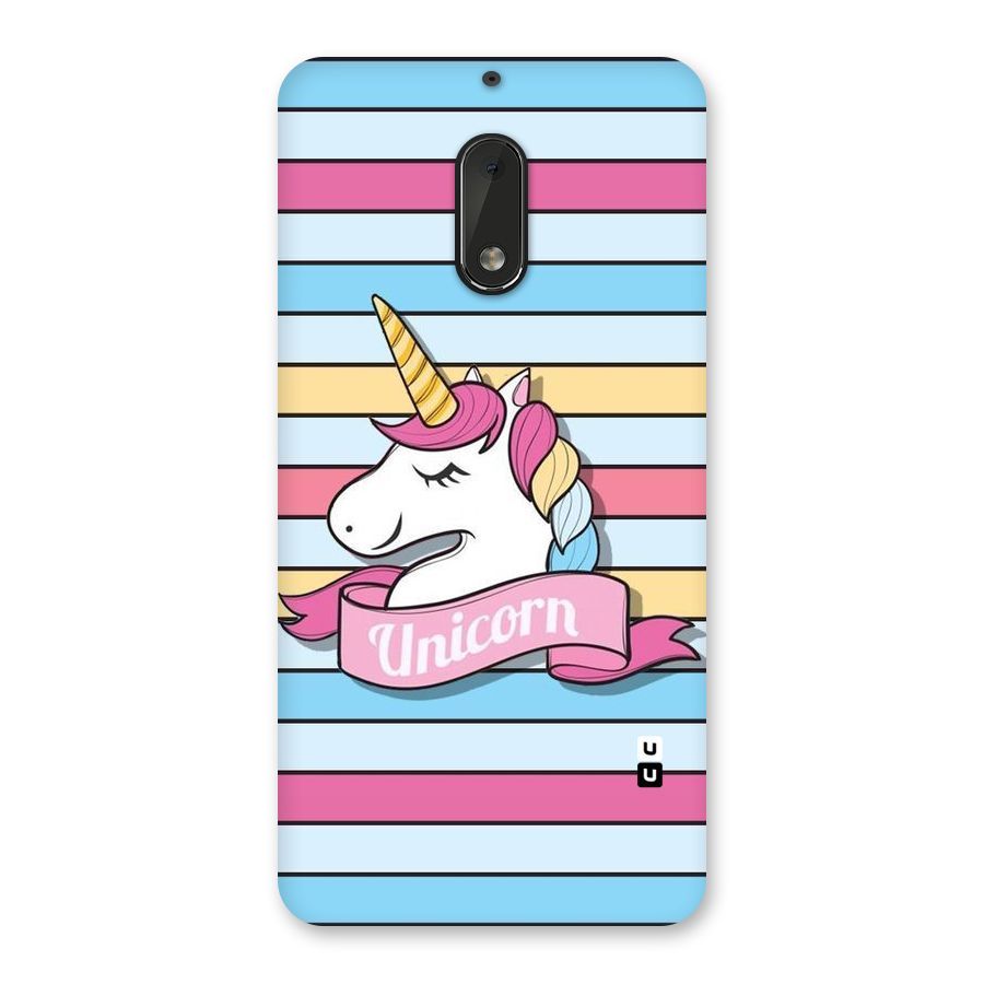 Unicorn Stripes Back Case for Nokia 6