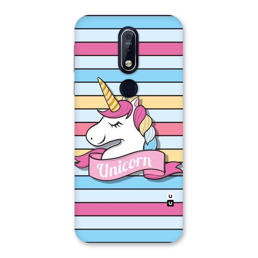 Unicorn Stripes Back Case for Nokia 7.1