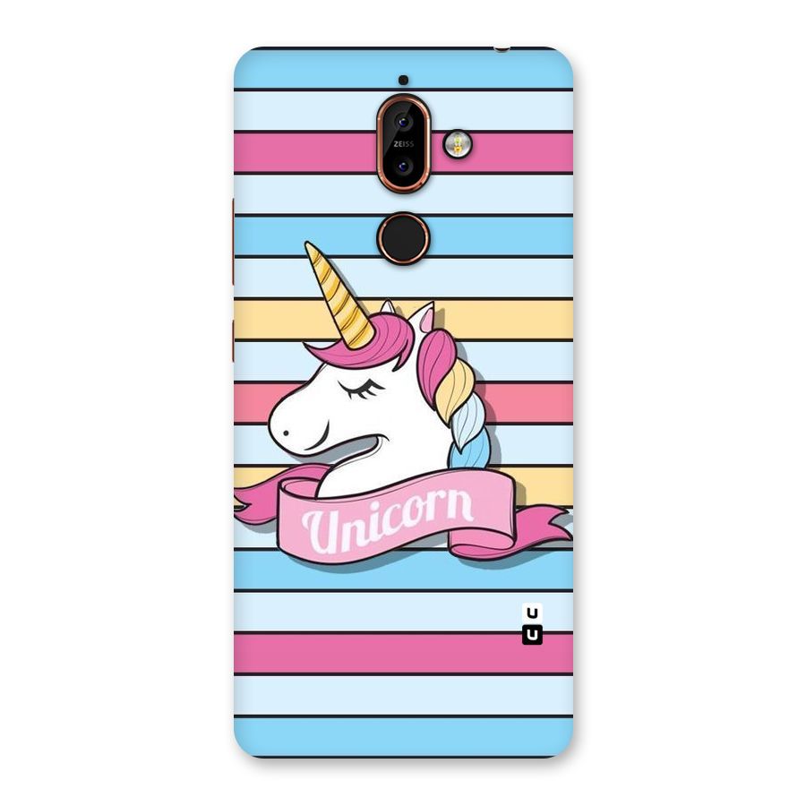 Unicorn Stripes Back Case for Nokia 7 Plus