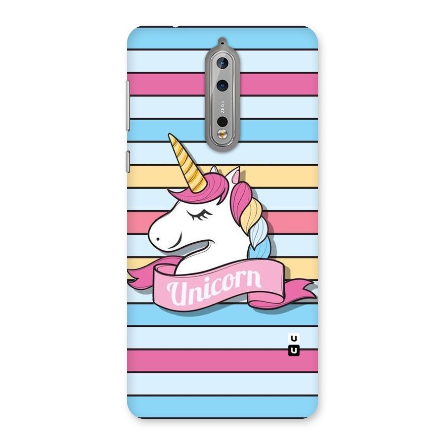 Unicorn Stripes Back Case for Nokia 8