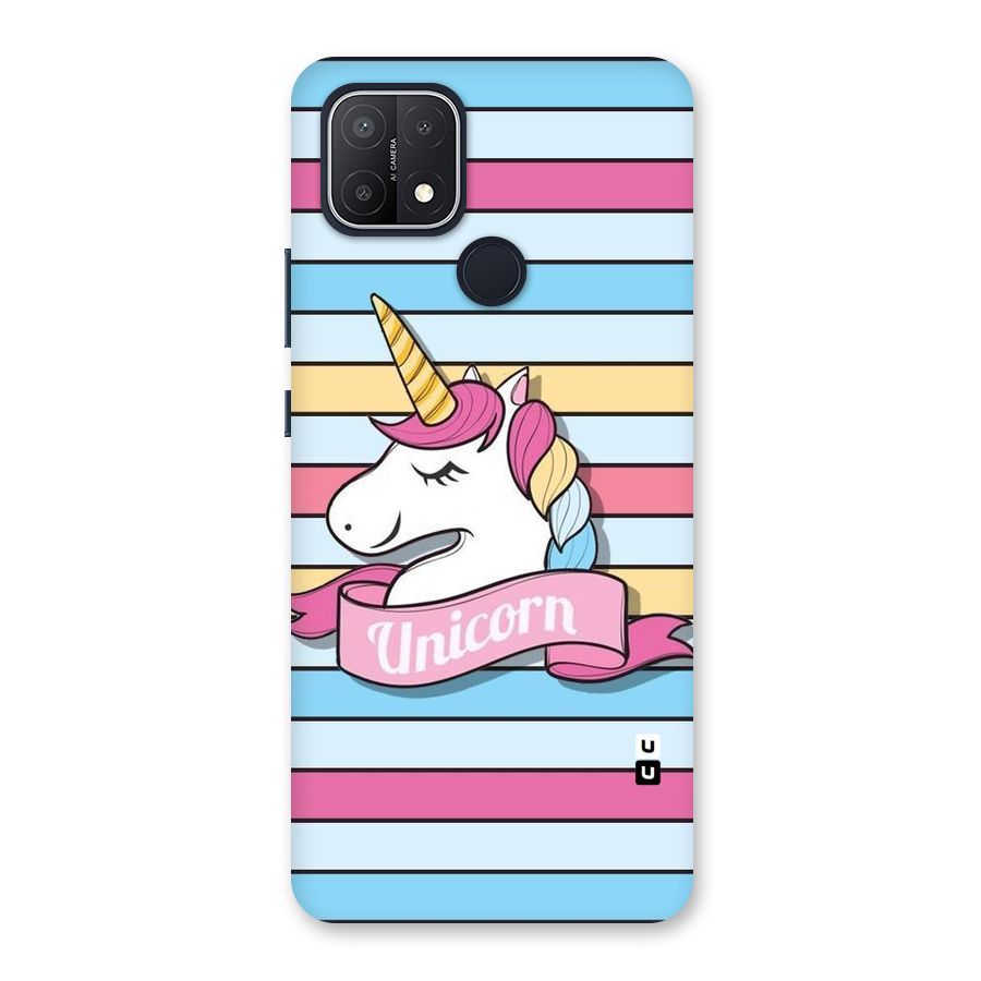 Unicorn Stripes Back Case for Oppo A15s