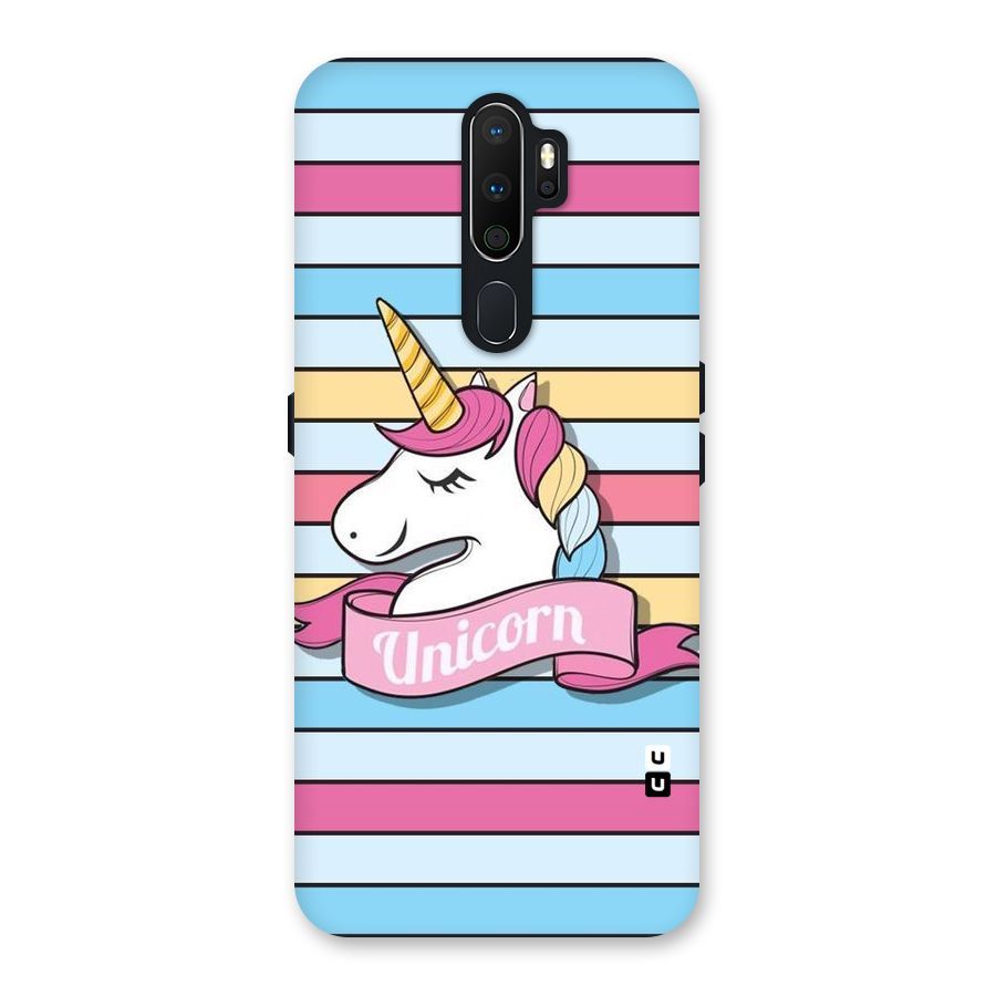 Unicorn Stripes Back Case for Oppo A5 (2020)