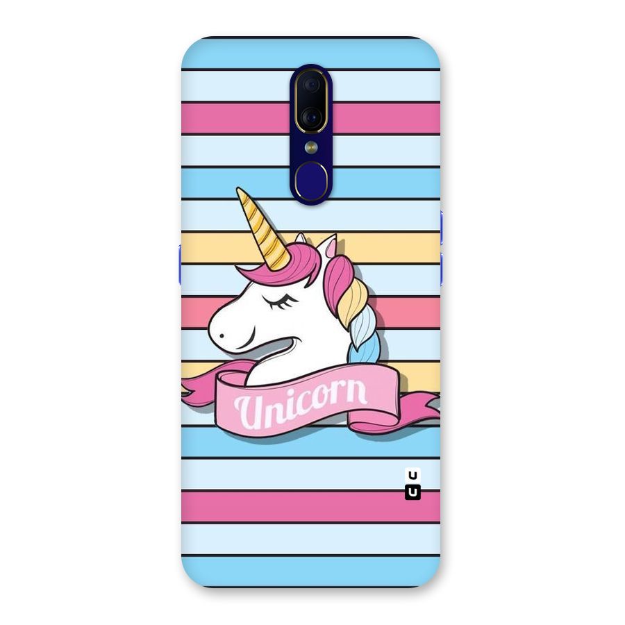 Unicorn Stripes Back Case for Oppo F11