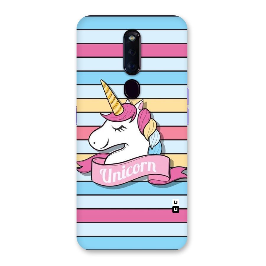 Unicorn Stripes Back Case for Oppo F11 Pro